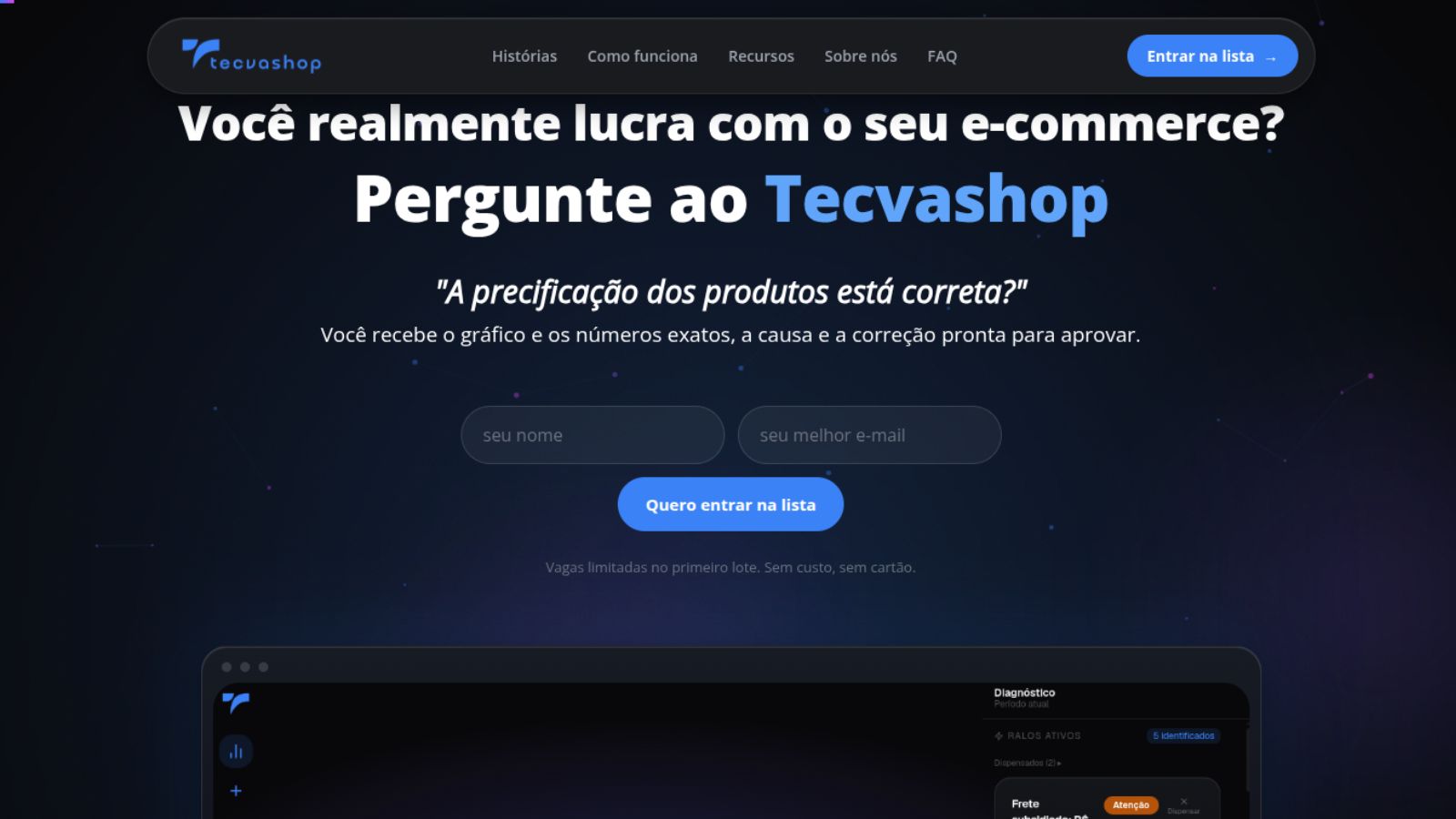 Primeira dobra e os três números de mercado