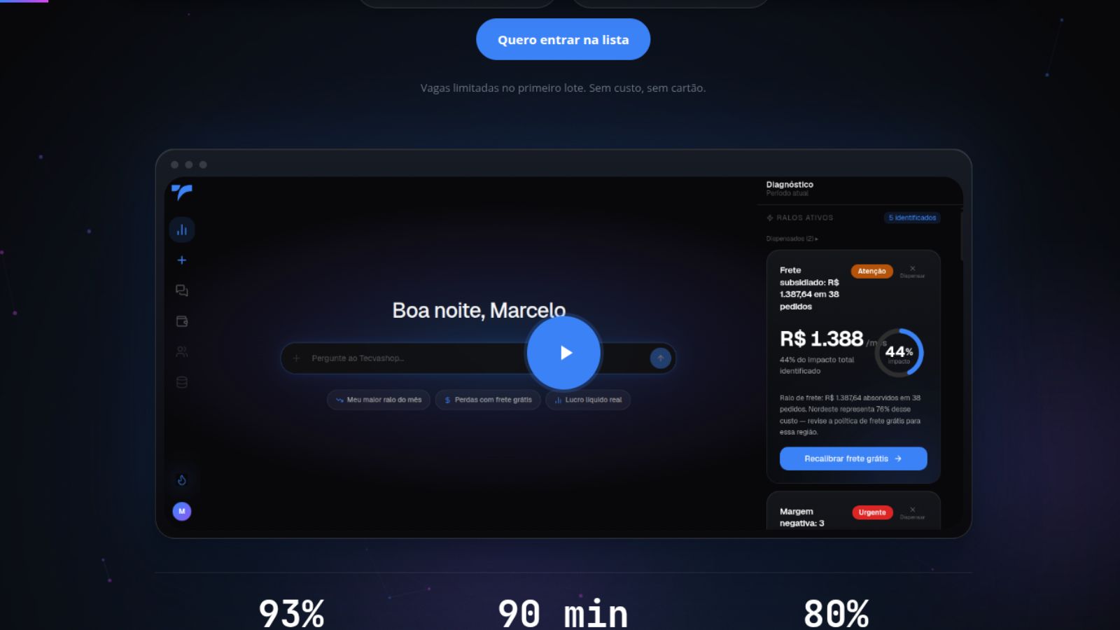 Glassmorphism, parallax e vídeo em modal